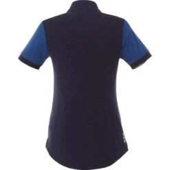 Elevate Women's Metro Blue/Vintage Navy Laramie Short Sleeve Polo -Elevate TM96610 Metro Blue Vintage Navy B