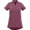 Elevate Women's Maroon Heather Concord Short Sleeve Polo -Elevate TM96611 Maroon Heather F