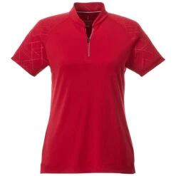 Elevate Women's Team Red Hakone Short Sleeve Polo