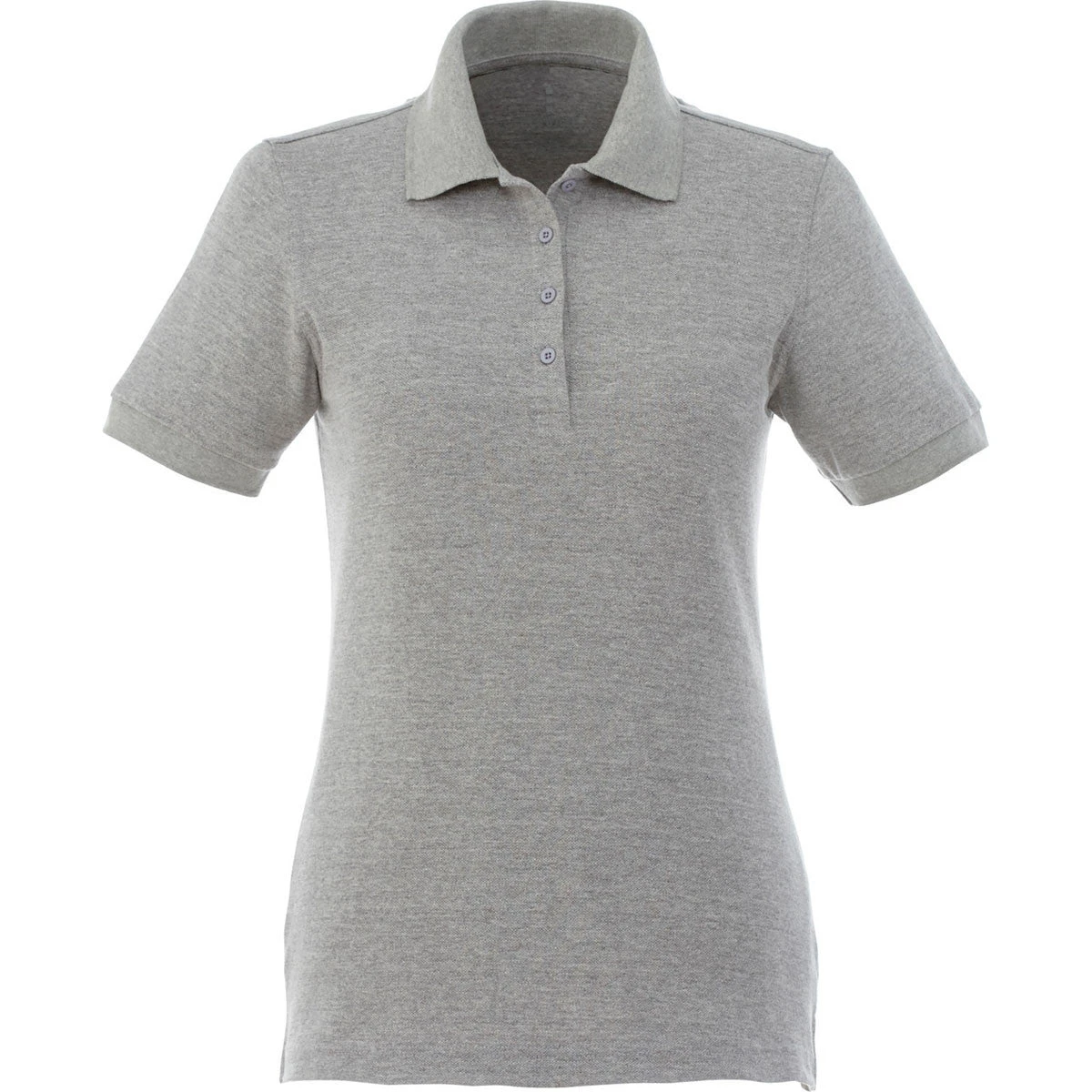 Elevate Women's Heather Grey Belmont Short Sleeve Polo 3 Elevate Women's Heather Grey Belmont Short Sleeve Polo
