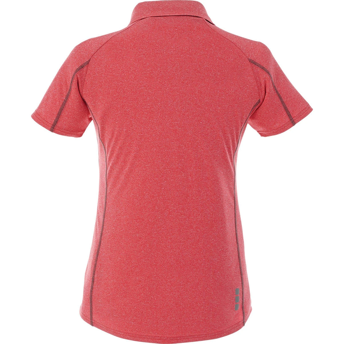 Elevate Women's Team Red Heather Macta Short Sleeve Polo 4 Elevate Women's Team Red Heather Macta Short Sleeve Polo - Image 2
