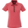Elevate Women's Team Red Heather Macta Short Sleeve Polo -Elevate TM96627 Team Red Heather Black Smoke F