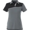 Elevate Women's Steel Grey Prater Short Sleeve Polo -Elevate TM96702 Steel Grey F