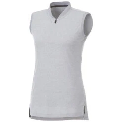 Elevate Women's Silver Heather Kinport Sleeveless Polo