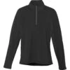 Elevate Women's Black Caltech Knit Quarter Zip 2 Elevate Women's Black Caltech Knit Quarter Zip -Elevate TM97807 Black F
