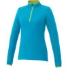 Elevate Women's Aspen Blue/Hi-Liter Green Knew Knit Half Zip 1 Elevate Women's Aspen Blue/Hi-Liter Green Knew Knit Half Zip -Elevate TM97809 Aspen Blue Hi Liter Green F