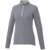 Elevate Women's Steel Grey Knew Knit Half Zip 1 Elevate Women's Steel Grey Knew Knit Half Zip -Elevate TM97809 Steel Grey F