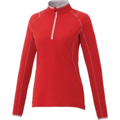Elevate Women's Team Red Knew Knit Half Zip
