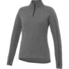 Elevate Women's Heather Dark Charcoal Taza Knit Quarter Zip 1 Elevate Women's Heather Dark Charcoal Taza Knit Quarter Zip -Elevate TM97810 Heather Dark Charcoal F