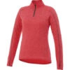 Elevate Women's Team Red Heather Taza Knit Quarter Zip -Elevate TM97810 Team Red Heather F