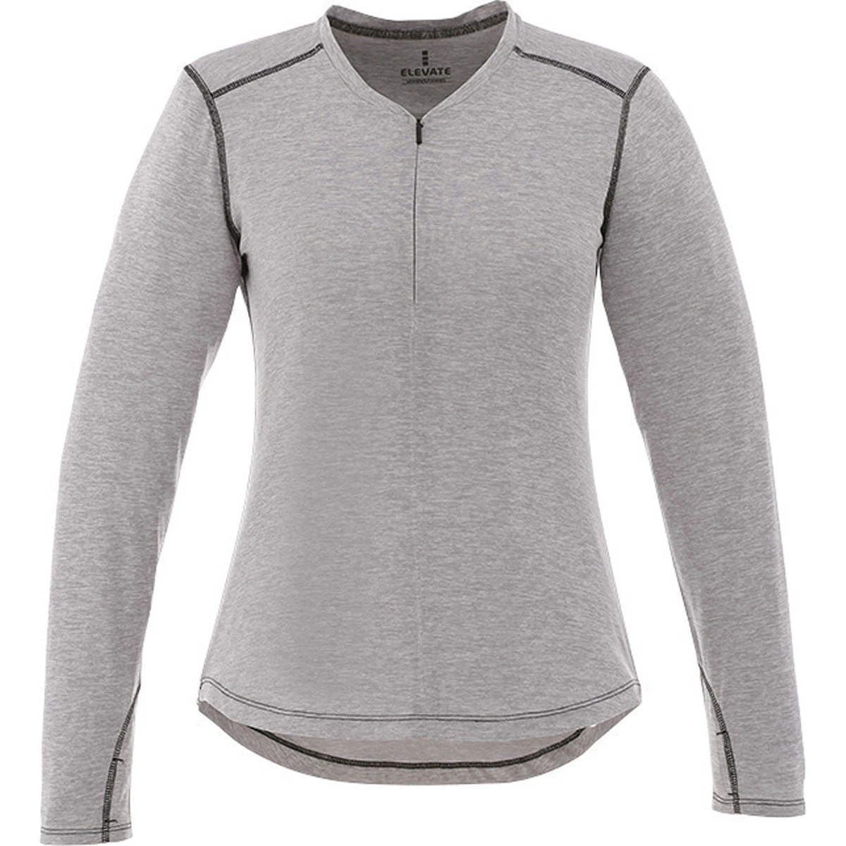 Elevate Women's Heather Grey Quadra Long Sleeve Shirt 3 Elevate Women's Heather Grey Quadra Long Sleeve Shirt