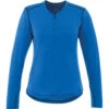 Elevate Women's Olympic Blue Heather Quadra Long Sleeve Shirt -Elevate TM97812 Olympic Blue Heather F