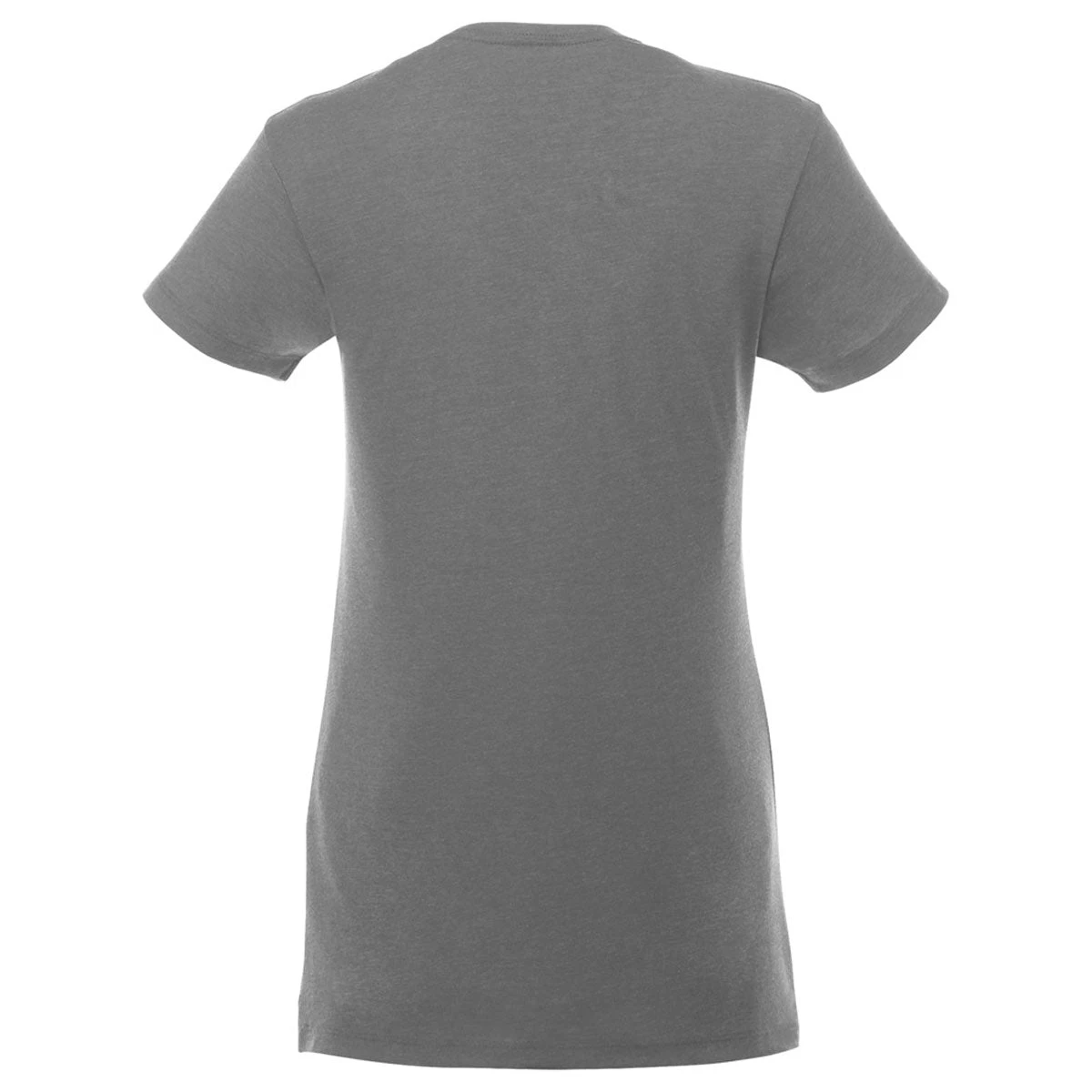 Elevate Women's Heather Dark Charcoal/White Monroe Short Sleeve Pocket Tee 4 Elevate Women's Heather Dark Charcoal/White Monroe Short Sleeve Pocket Tee - Image 2