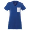 Elevate Women's New Royal Heather/White Monroe Short Sleeve Pocket Tee