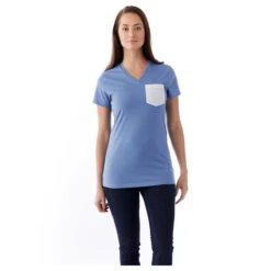 Elevate Women's Sky Heather/White Monroe Short Sleeve Pocket Tee 7 Elevate Women's Sky Heather/White Monroe Short Sleeve Pocket Tee -Elevate TM97815 Sky Heather White HTF