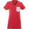 Elevate Women's Team Red Heather/White Monroe Short Sleeve Pocket Tee 1 Elevate Women's Team Red Heather/White Monroe Short Sleeve Pocket Tee -Elevate TM97815 Team Red Heather White F