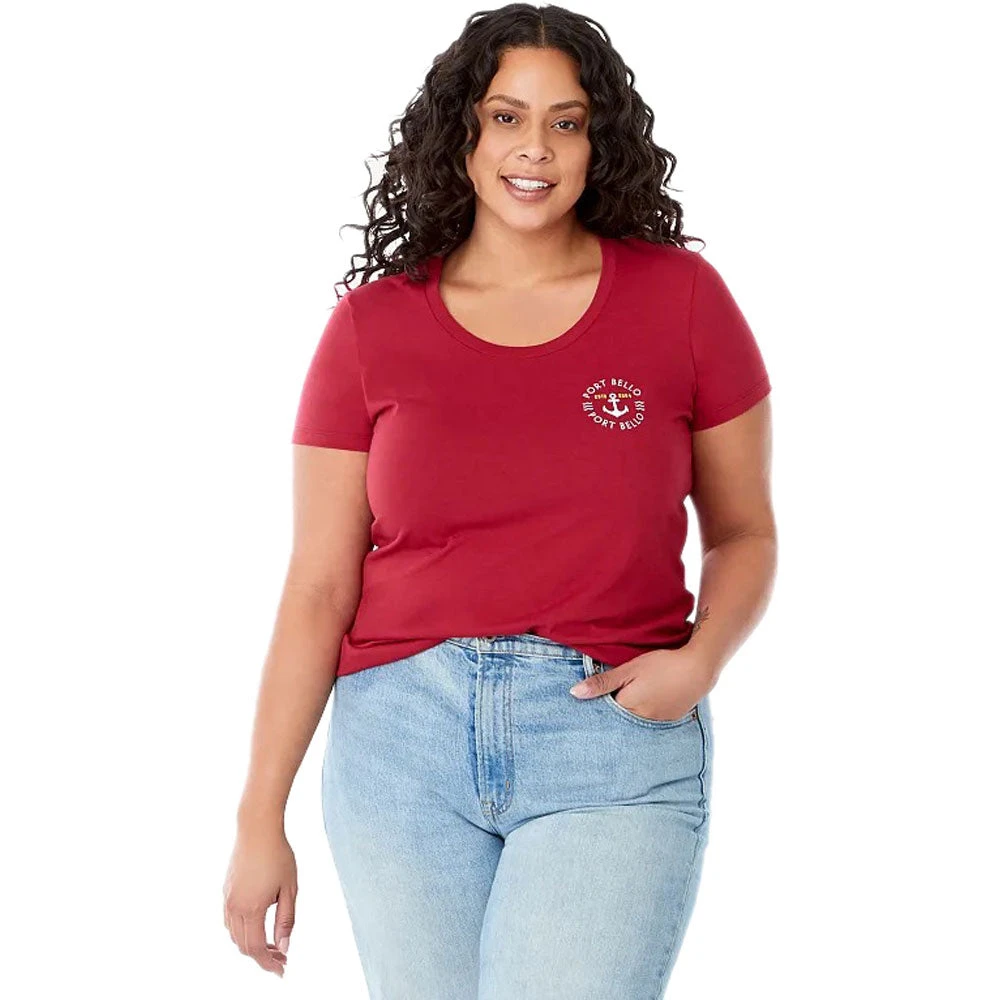 Elevate Women's Vintage Red Somoto Eco Short Sleeve Tee 5 Elevate Women's Vintage Red Somoto Eco Short Sleeve Tee - Image 3