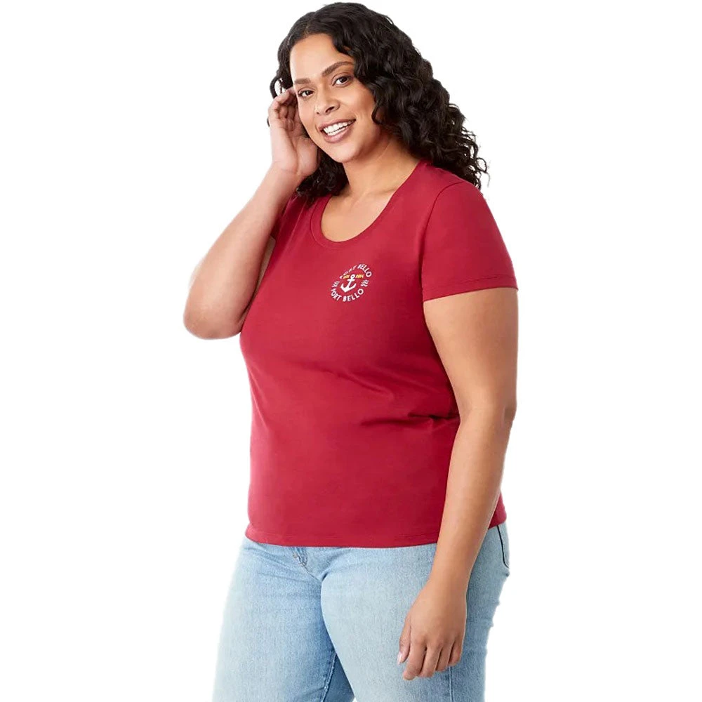 Elevate Women's Vintage Red Somoto Eco Short Sleeve Tee 7 Elevate Women's Vintage Red Somoto Eco Short Sleeve Tee - Image 5