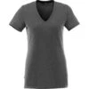 Elevate Women's Heather Dark Charcoal Sarek V-Neck Short Sleeve Tee -Elevate TM97891 Heather Dark Charcoal F