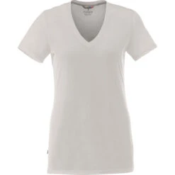 Elevate Women's Heather Grey Sarek V-Neck Short Sleeve Tee