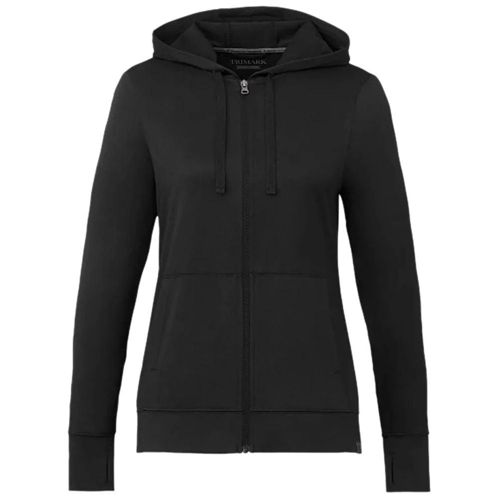 Elevate Women's Black Lavar Eco Knit Full Zip Hoody 3 Elevate Women's Black Lavar Eco Knit Full Zip Hoody
