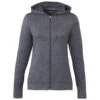 Elevate Women's Heather Dark Charcoal Lavar Eco Knit Full Zip Hoody -Elevate TM98145 Heather Dark Charcoal F