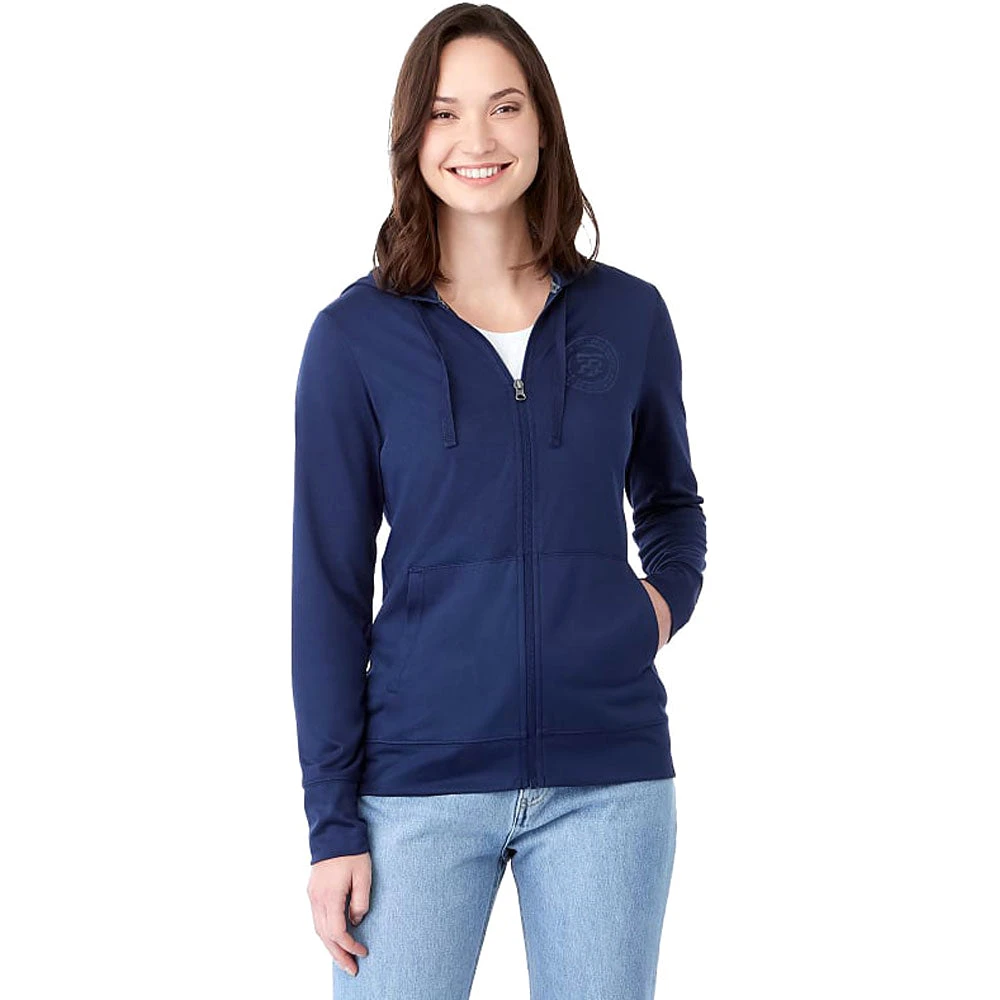 Elevate Women's Vintage Navy Lavar Eco Knit Full Zip Hoody 5 Elevate Women's Vintage Navy Lavar Eco Knit Full Zip Hoody - Image 3