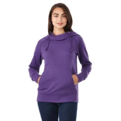 Elevate Women's Purple Dayton Fleece Hoody -Elevate TM98209 590 HTF
