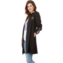 Elevate Women's Black Ashland Knit Hooded Cardigan -Elevate TM98213 995 HTS