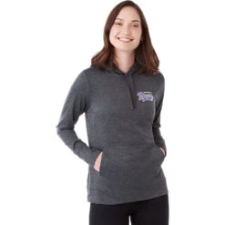 Elevate Women's Heather Dark Charcoal Lavar Eco Knit Hoody -Elevate TM98222 Heather Dark Charcoal HTF
