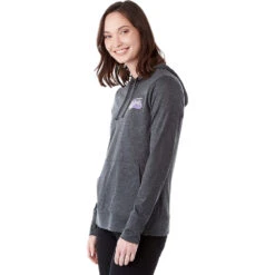 Elevate Women's Heather Dark Charcoal Lavar Eco Knit Hoody -Elevate TM98222 Heather Dark Charcoal HTS