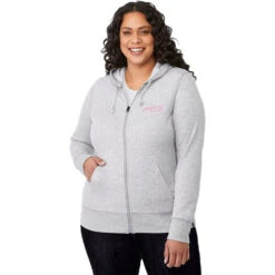Elevate Women's Heather Grey Argus Eco Fleece Full Zip Hoody -Elevate TM98223 Heather Grey HTF