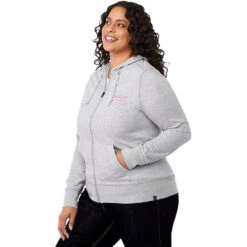 Elevate Women's Heather Grey Argus Eco Fleece Full Zip Hoody -Elevate TM98223 Heather Grey HTS