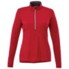 Elevate Women's Team Red Vega Tech Half Zip -Elevate TM98304 Team Red F