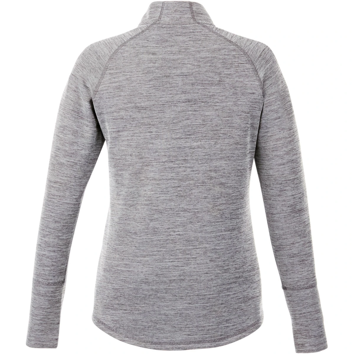 Elevate Women's Heather Charcoal Crane Knit Half Zip 4 Elevate Women's Heather Charcoal Crane Knit Half Zip - Image 2