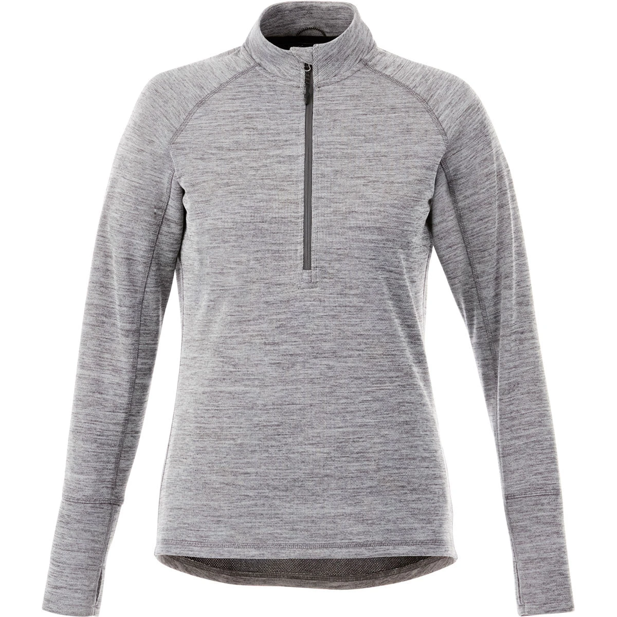 Elevate Women's Heather Charcoal Crane Knit Half Zip 3 Elevate Women's Heather Charcoal Crane Knit Half Zip