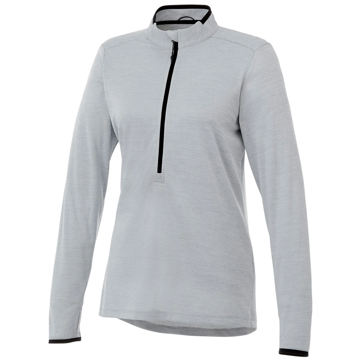 Elevate Women's Light Heather Grey Mather Knit Half Zip 3 Elevate Women's Light Heather Grey Mather Knit Half Zip