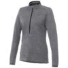 Elevate Women's Heather Dark Charcoal Mather Knit Half Zip -Elevate TM98307 988 F