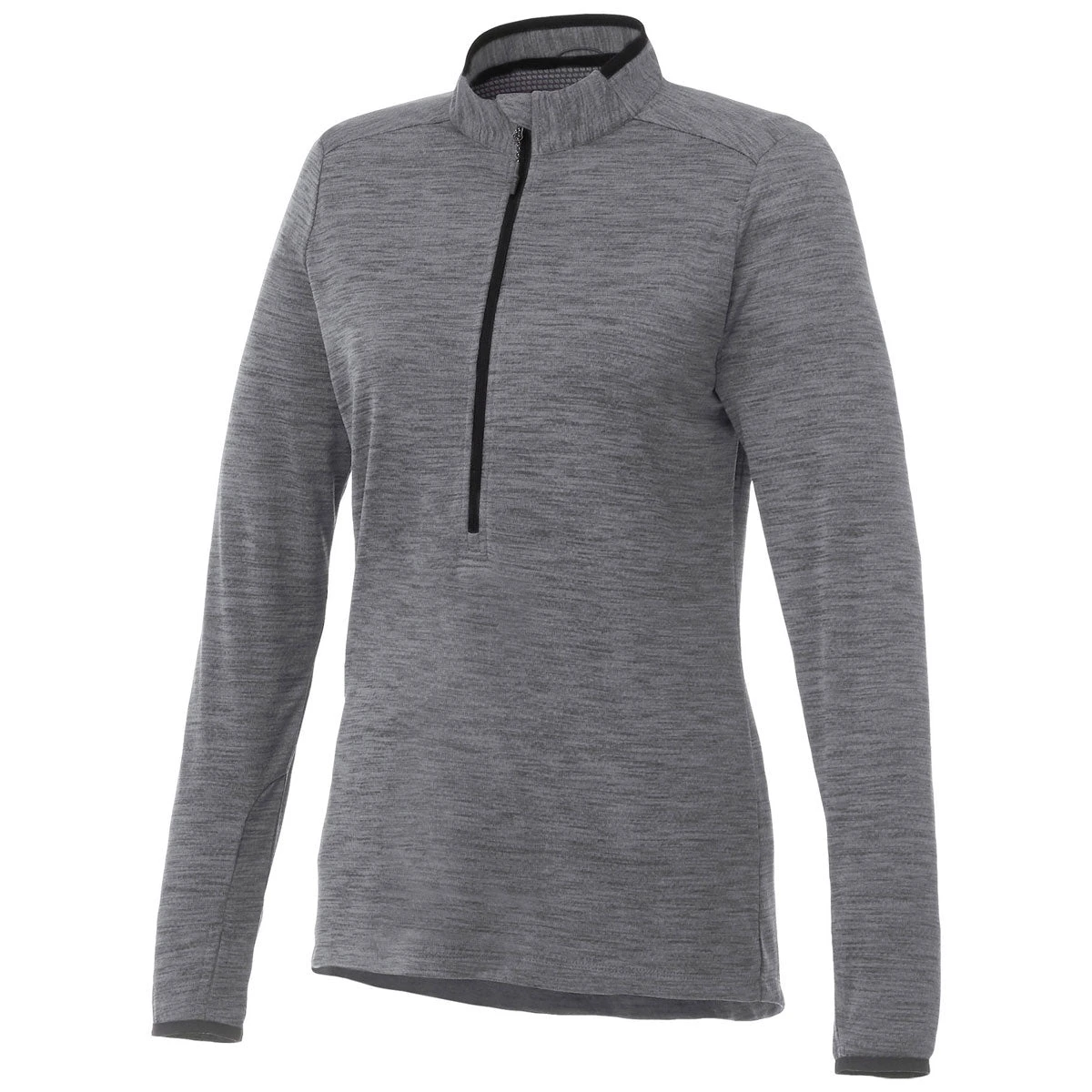 Elevate Women's Heather Dark Charcoal Mather Knit Half Zip 3 Elevate Women's Heather Dark Charcoal Mather Knit Half Zip