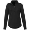 Elevate Women's Black Rigi Eco Knit Quarter Zip