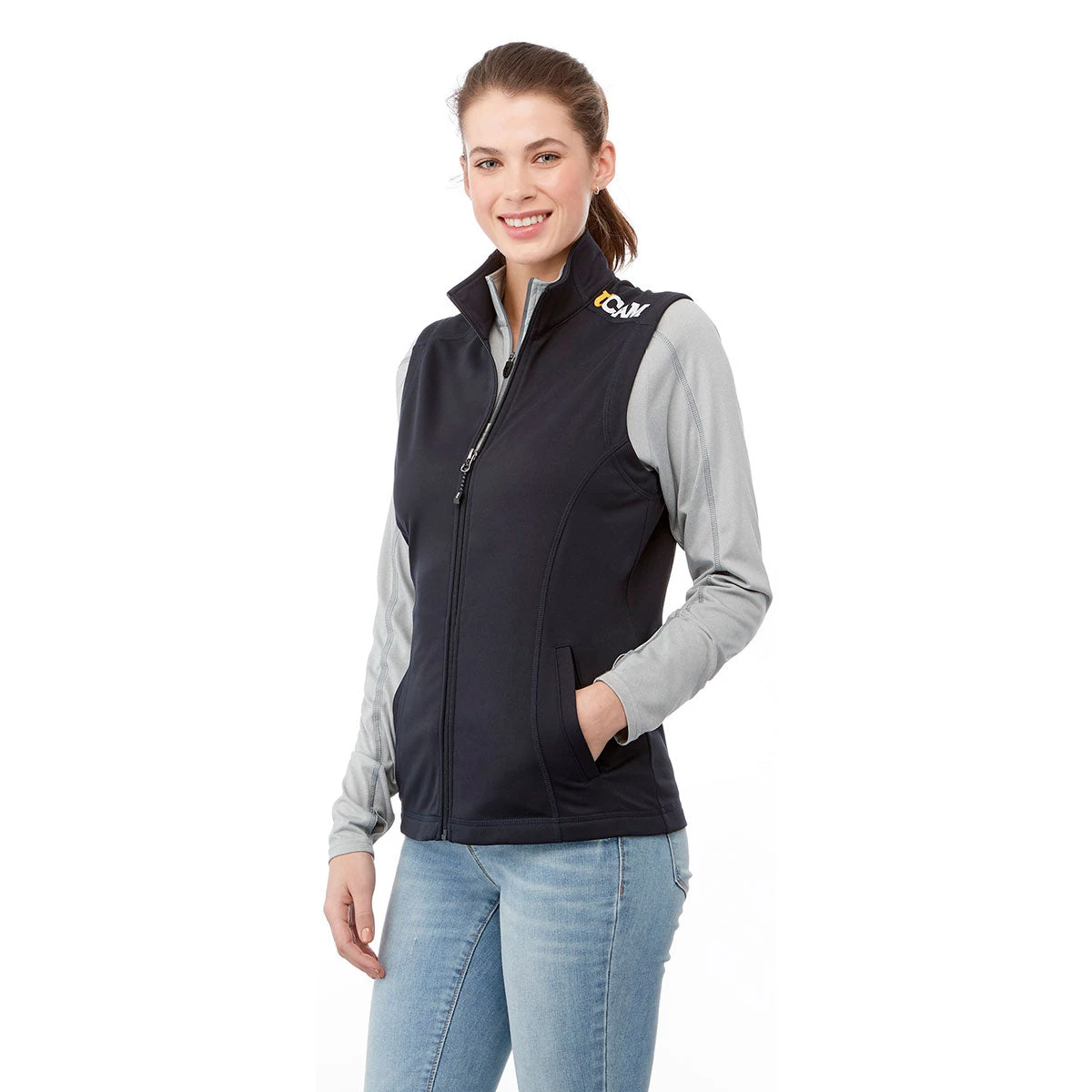 Elevate Women's Navy Boyce Knit Vest 7 Elevate Women's Navy Boyce Knit Vest - Image 5