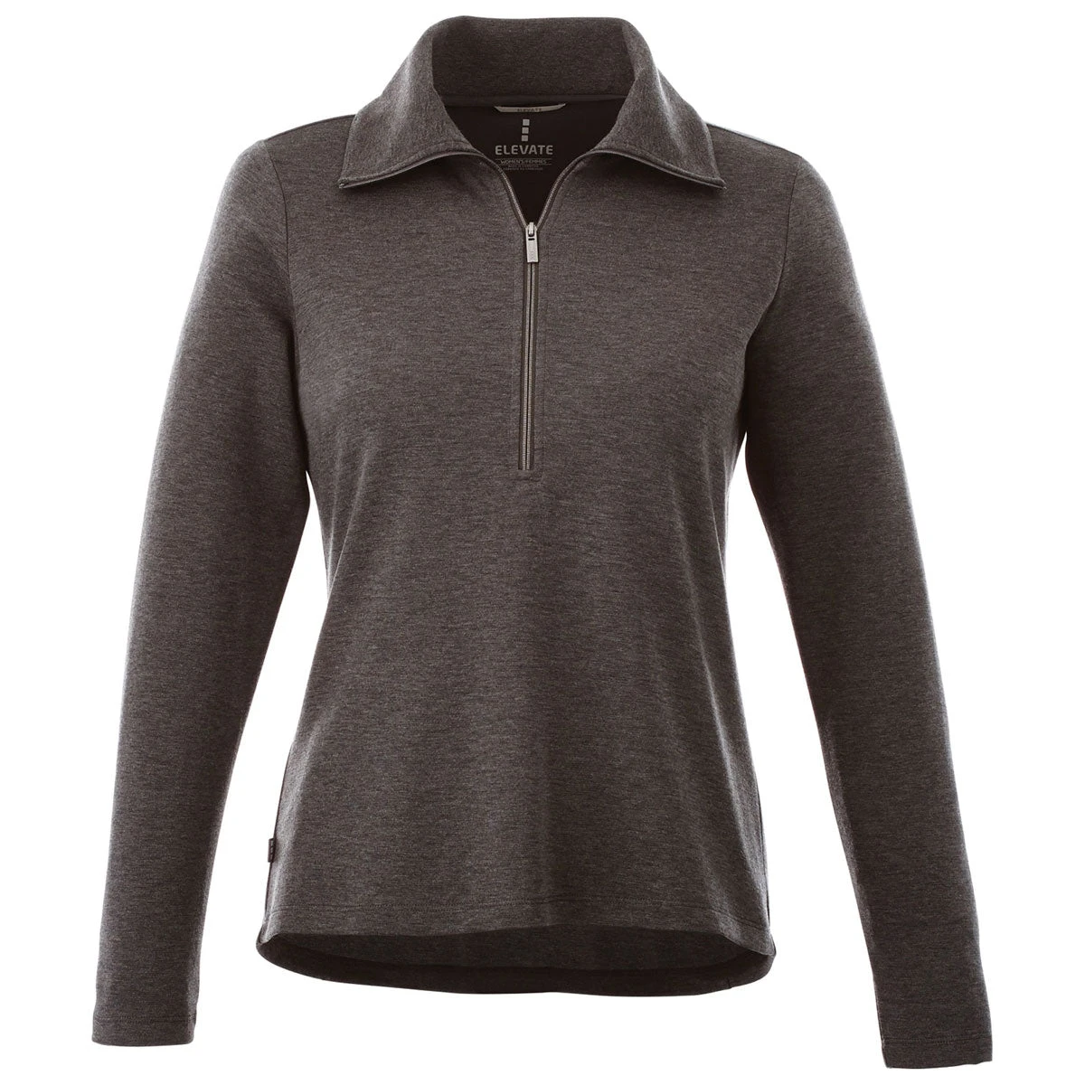 Elevate Women's Heather Dark Charcoal Stratton Knit Half Zip 3 Elevate Women's Heather Dark Charcoal Stratton Knit Half Zip
