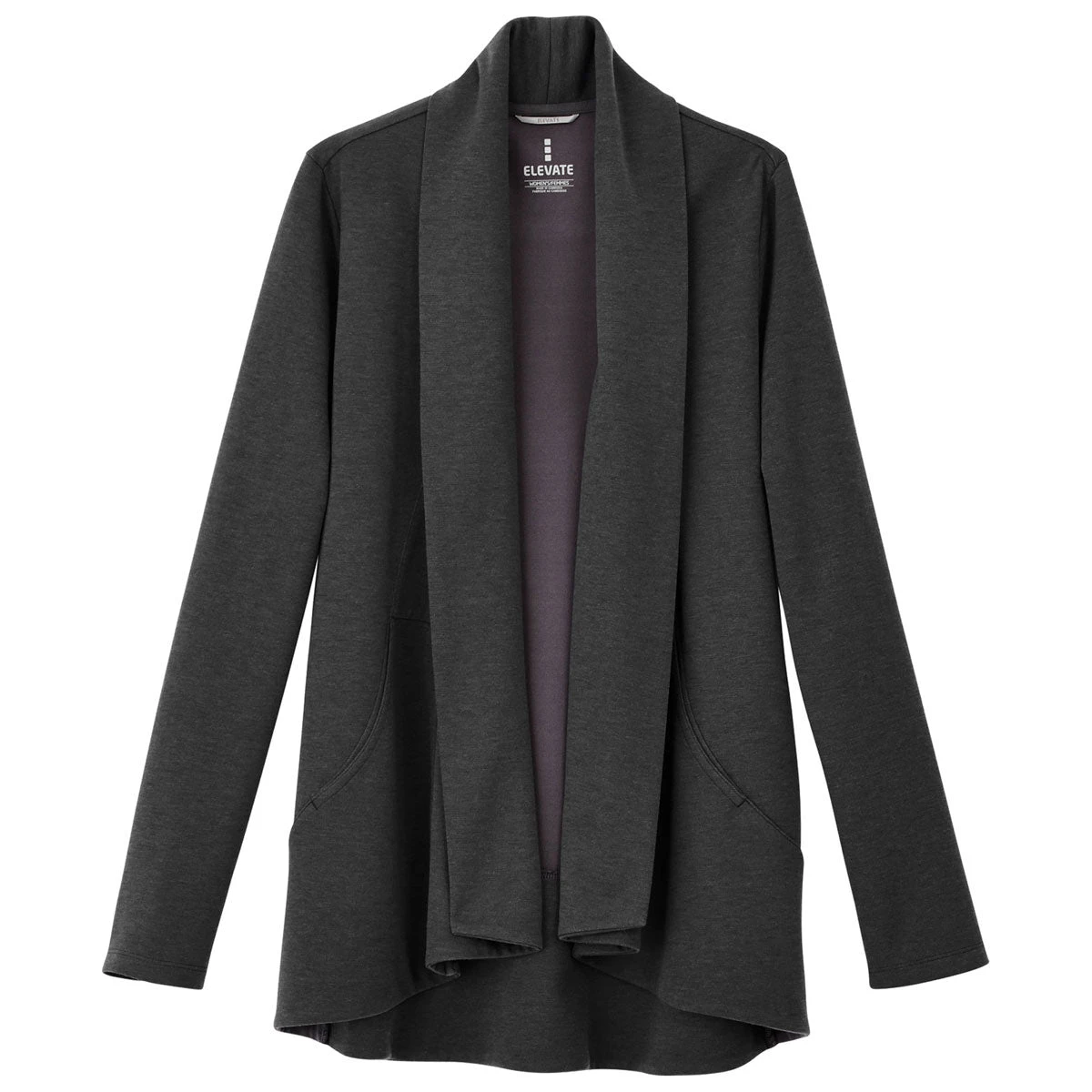 Elevate Women's Heather Dark Charcoal Equinox Knit Blazer 3 Elevate Women's Heather Dark Charcoal Equinox Knit Blazer