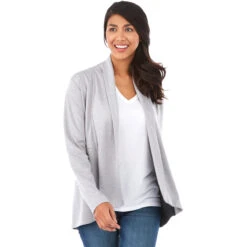 Elevate Women's Heather Grey Equinox Knit Blazer 7 Elevate Women's Heather Grey Equinox Knit Blazer -Elevate TM98613 Heather Grey HTF