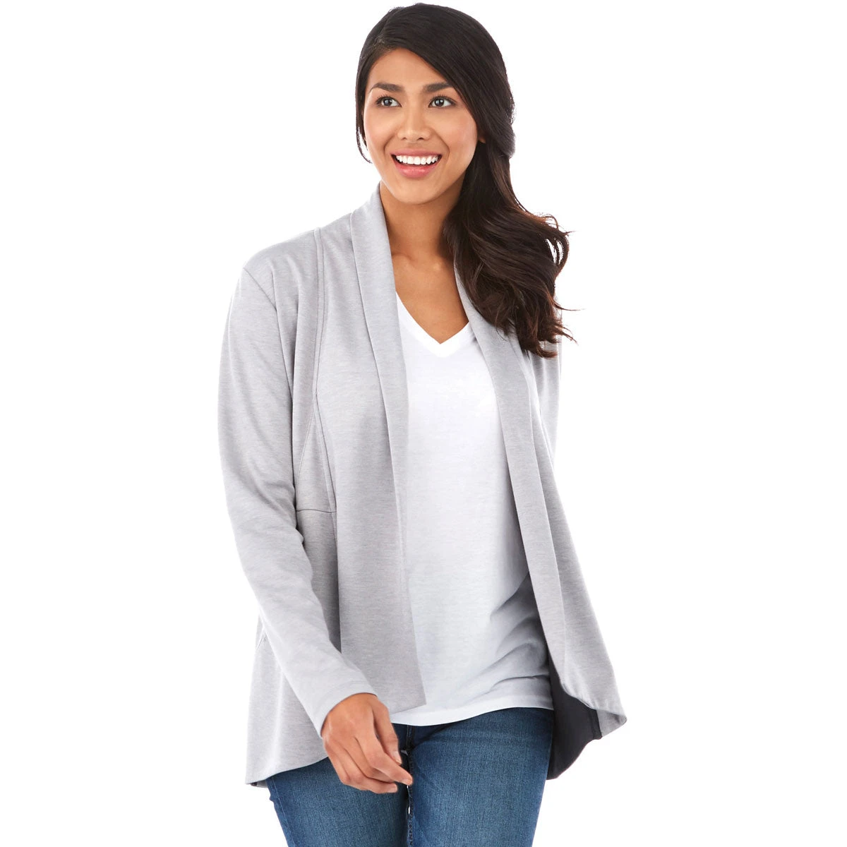 Elevate Women's Heather Grey Equinox Knit Blazer 5 Elevate Women's Heather Grey Equinox Knit Blazer - Image 3