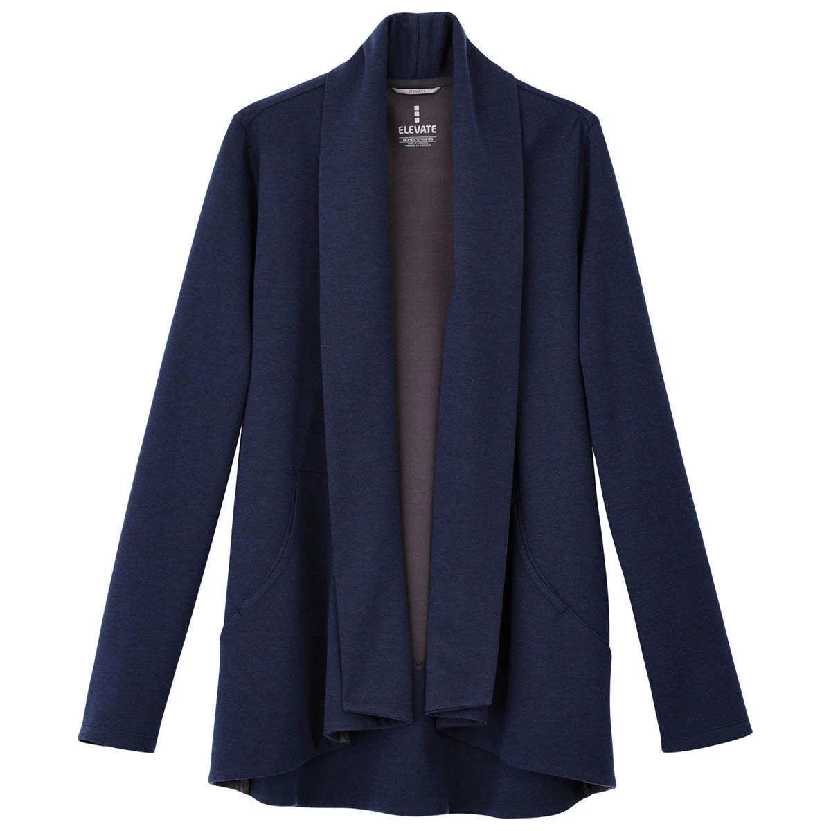 Elevate Women's Metro Blue Heather Equinox Knit Blazer 3 Elevate Women's Metro Blue Heather Equinox Knit Blazer