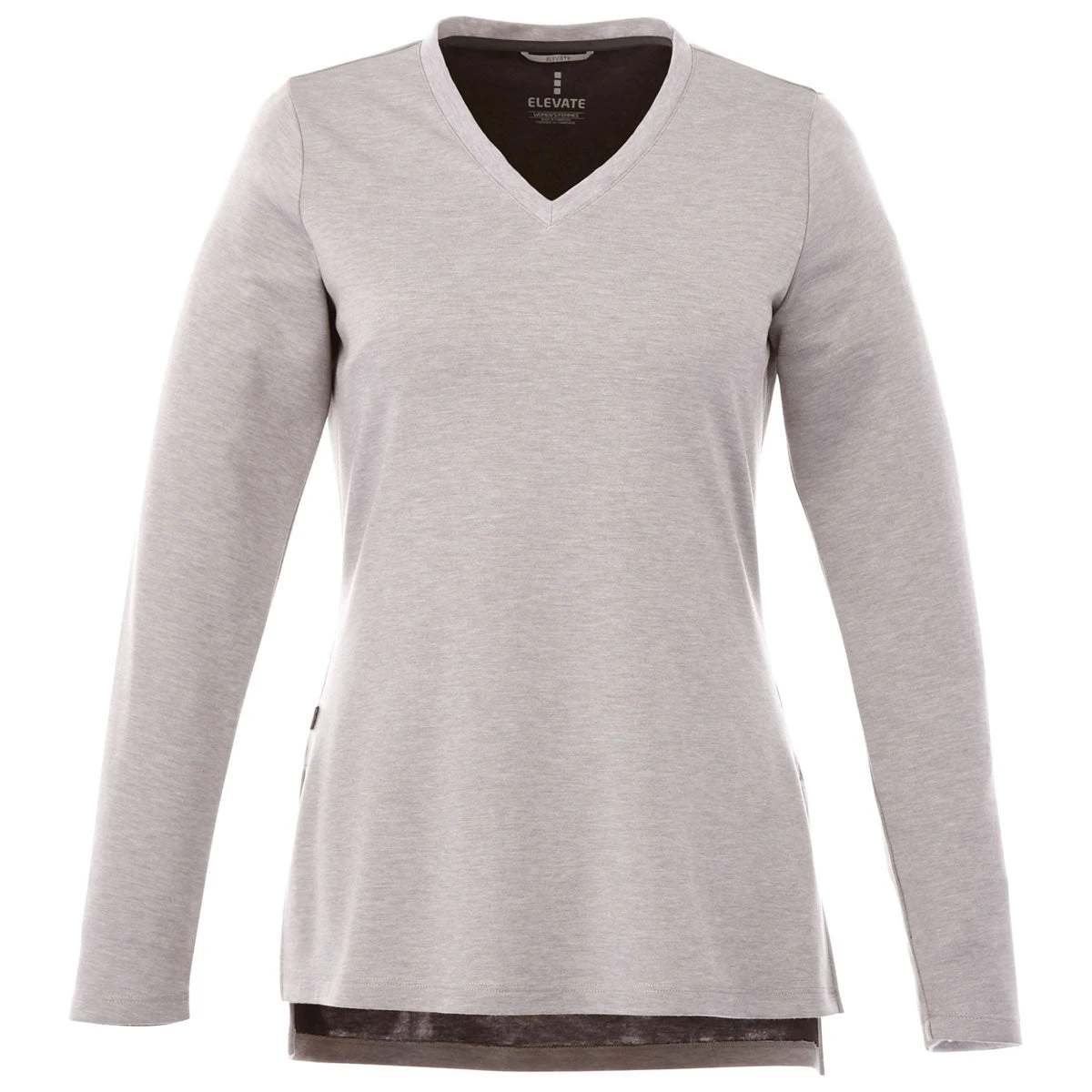 Elevate Women's Heather Grey Bromley Knit V-Neck 3 Elevate Women's Heather Grey Bromley Knit V-Neck