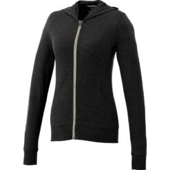 Elevate Women's Black Garner Knit Full Zip Hoodie