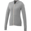 Elevate Women's Heather Grey Garner Knit Full Zip Hoodie -Elevate TM98731 Heather Grey F
