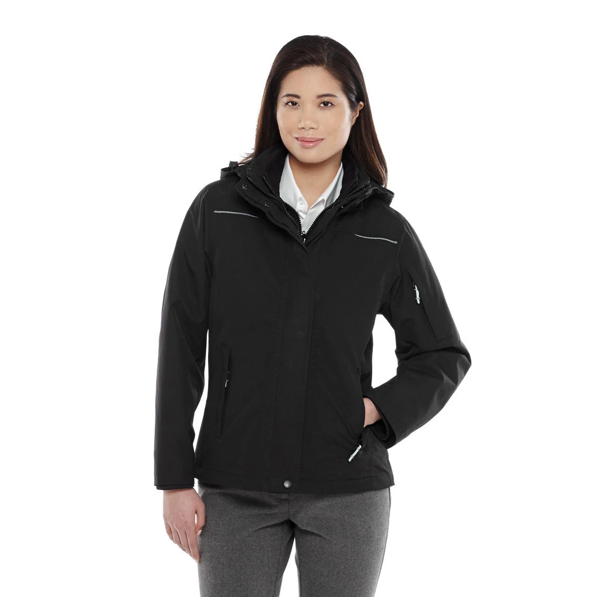Elevate Women's Black Dutra 3-in-1 Jacket 4 Elevate Women's Black Dutra 3-in-1 Jacket - Image 2